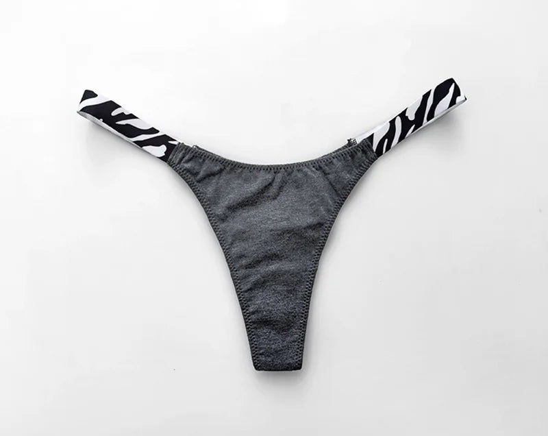 Cotton Sexy Women Panties Leopard Zebra Printed Seamless Girls Briefs Thong Girls G String Fitness Low Waist T-back Size S-XL