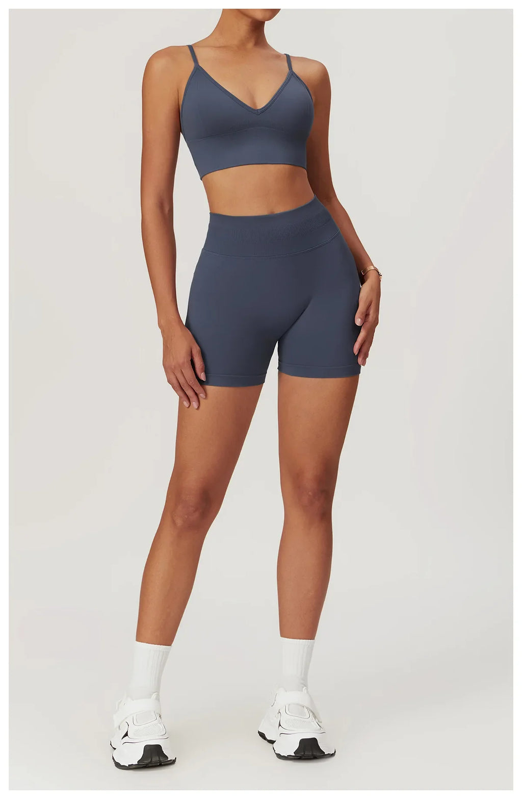 High Waist Shorts Seamless Yoga Shorts Workout Fitness Lift Peach Butt Fitness Tight Gym Running Body Shaper Pants Ribbed Shorts