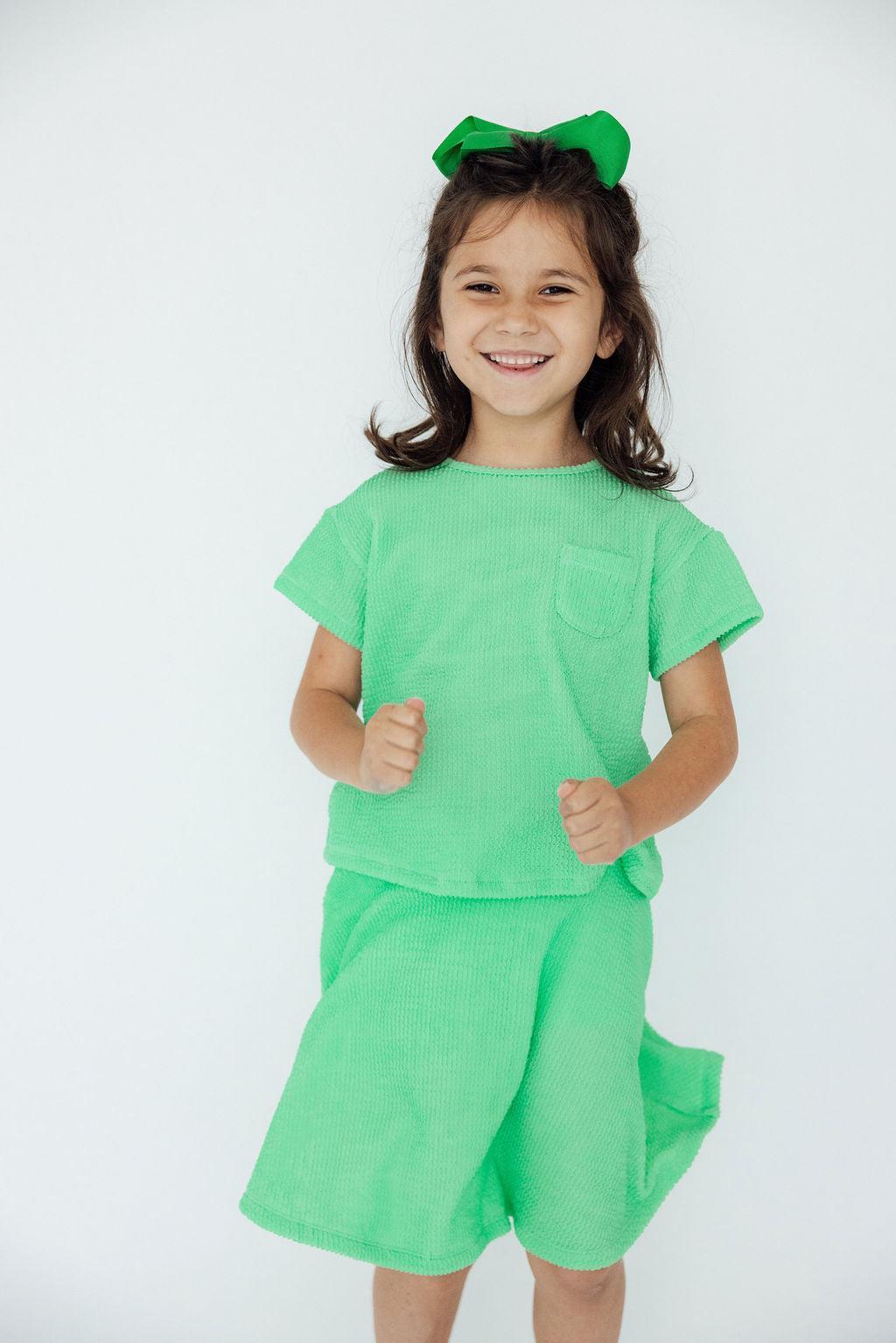 Seafoam Green Scrunchy Pocket Tee