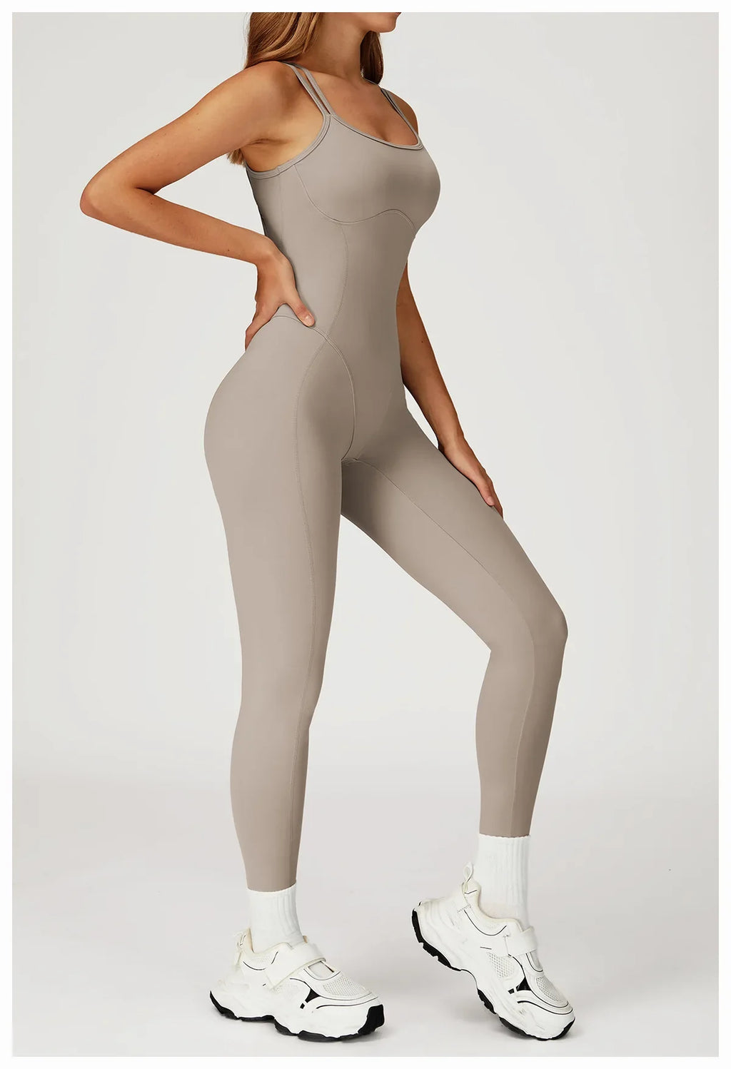 Hearuisavy Female Jumpsuit Long Elegant Sports Bodysuit Woman Gym Clothes Strappy Fitness Overalls Push Up Pilates Yoga Leotard