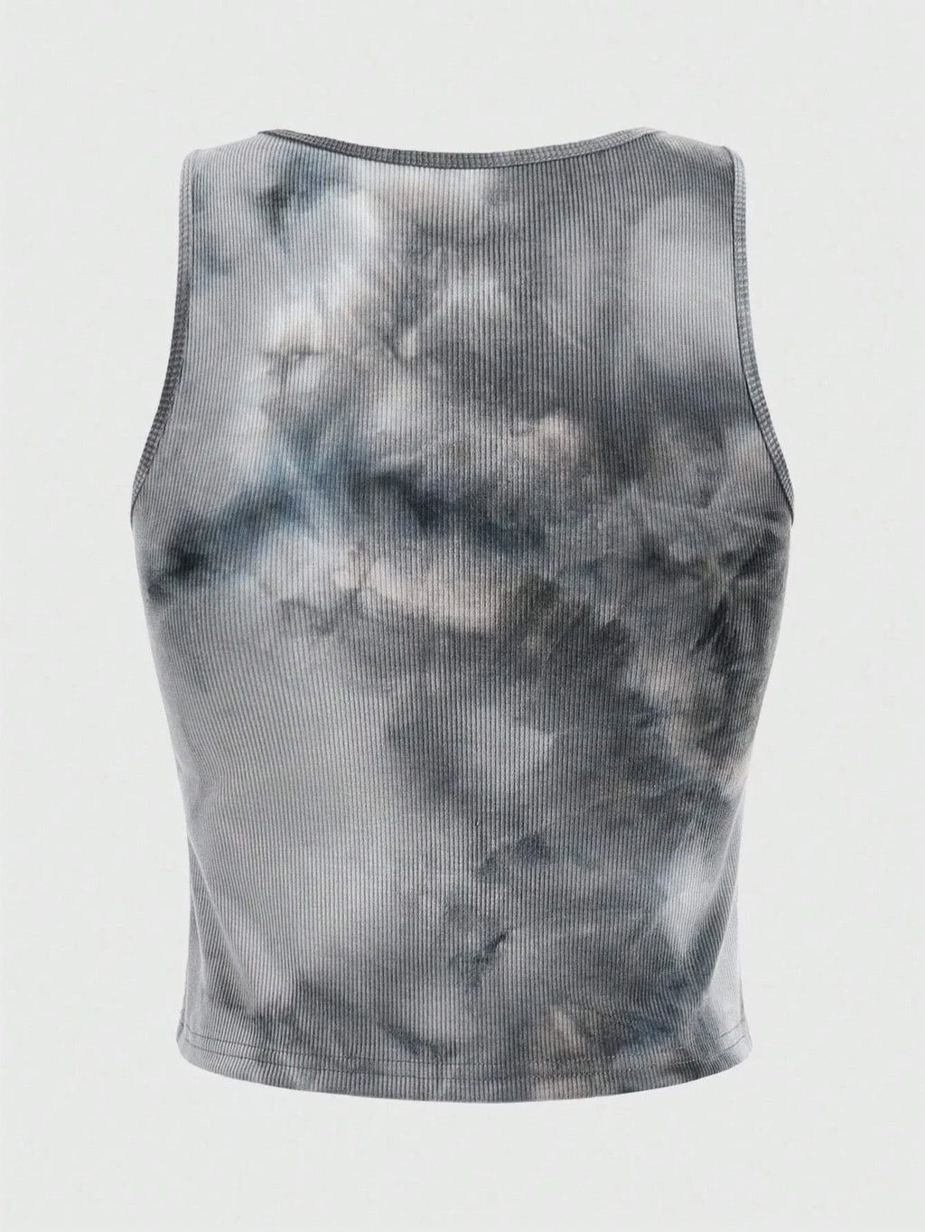 Grunge Punk Tie Dye Eye Letter Graphic Tank Top Women Summer Y2K Clothes Casual Round Neck Sleeveless Crop Top Vest Streetwear