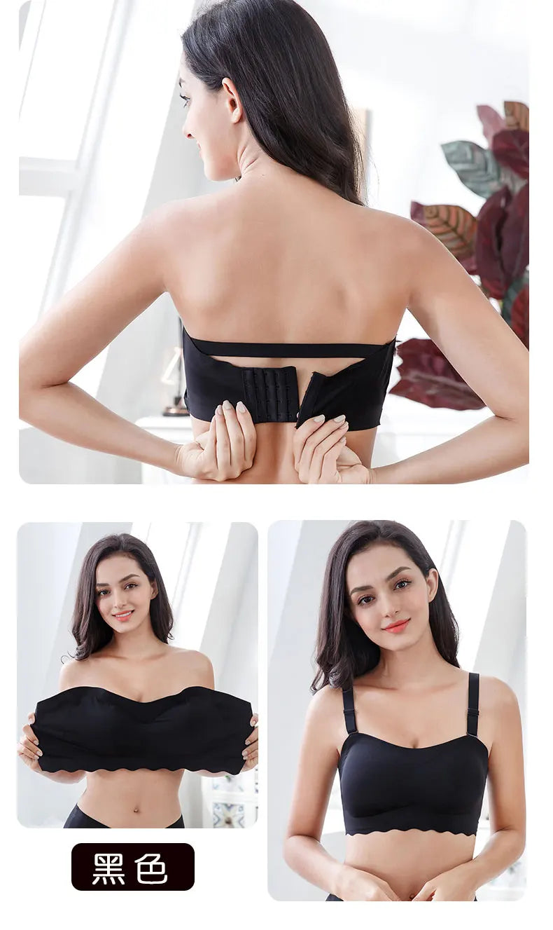Push Up Bras for Women Underwear Invisible Strapless Bralette Large Size Brassiere Thin Mold Cap Bra 5XL 6XL Soutien Gorge Femme
