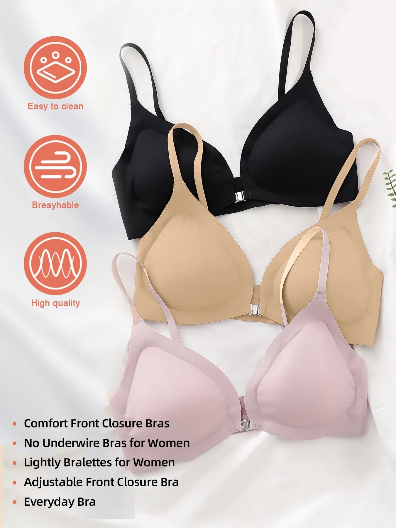 American Women's High Waist Seamless Bra and Panties Set Underwear Breathable Comfort Briefs S-2XL Thong Soft Underwear