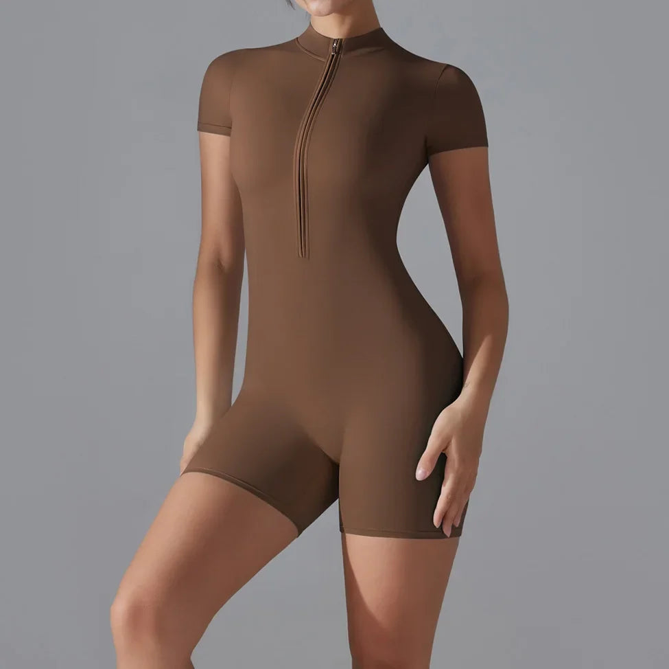 Yoga suit women jumpsuit One-Piece Suit short sleeved shorts Gym Push Up Workout Clothes Fitness Bodysuit Sportswear Tracksuit