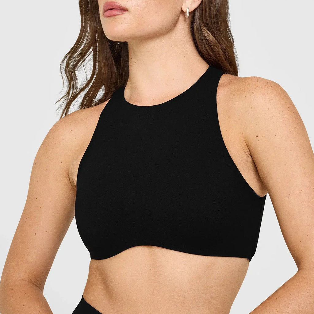 NCLAGEN Softmotion High Neck Sports Bra Push-up High Suport Gym Tank Top Fitness Pilates Running Sports Underwear Workout Yoga