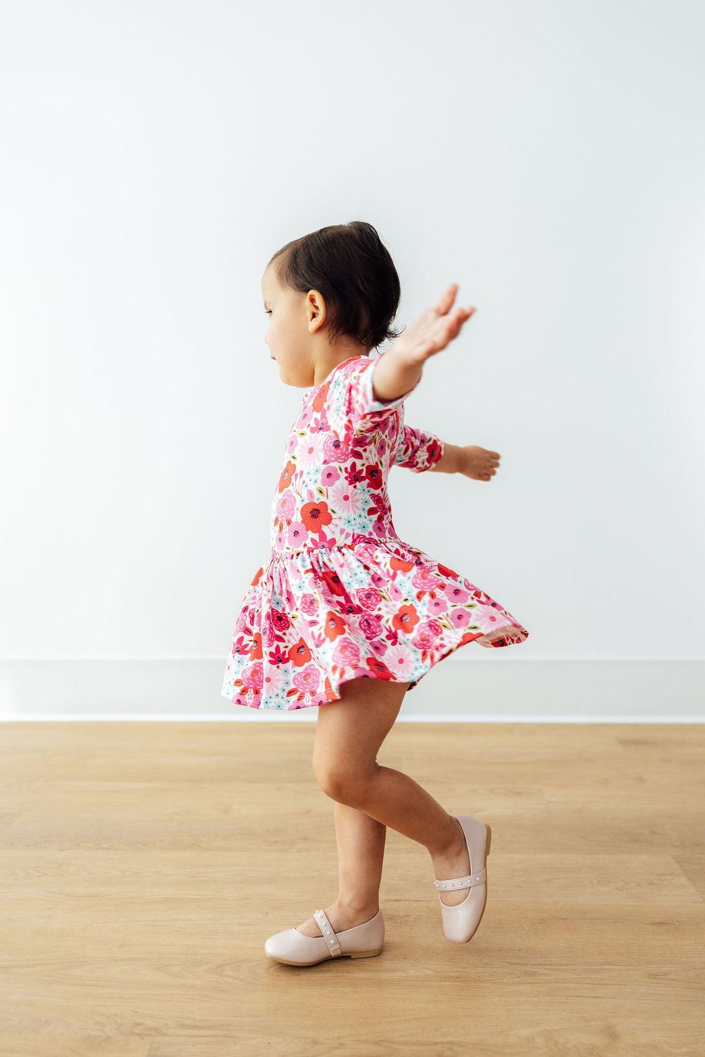 Secret Garden 3/4 Sleeve Twirl Bodysuit