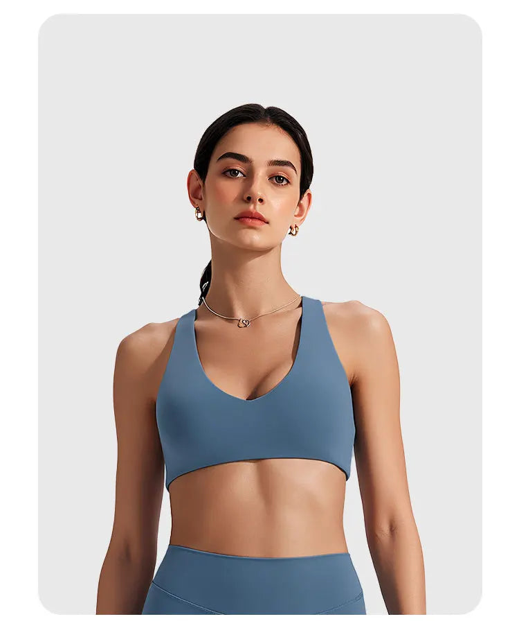 NCLAGEN Softmotion Bralette Sports Bra High Support Women's Gym Clothes Pilates Yoga Tank Tops Y-back Push Up Fitness Underwear