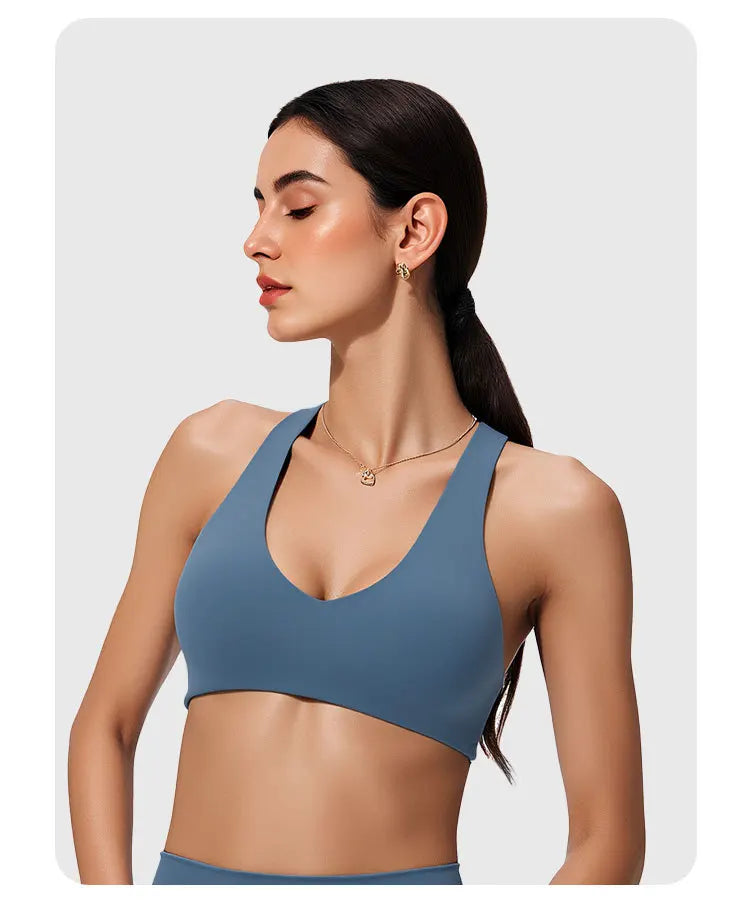 NCLAGEN Softmotion Bralette Sports Bra High Support Women's Gym Clothes Pilates Yoga Tank Tops Y-back Push Up Fitness Underwear