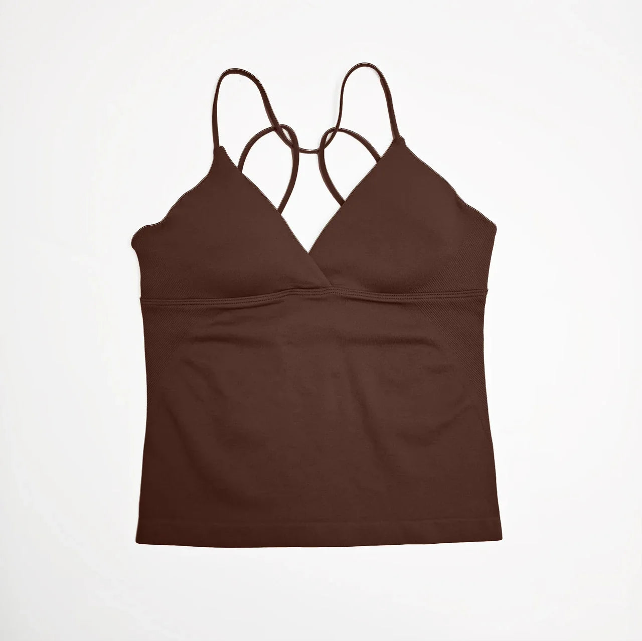 NCLAGEN Gym Yoga Tops Women Vision Twist Front Longline Top Quick Dry Thin Strap Workout Vest Push-up Pilates Fitness Tank