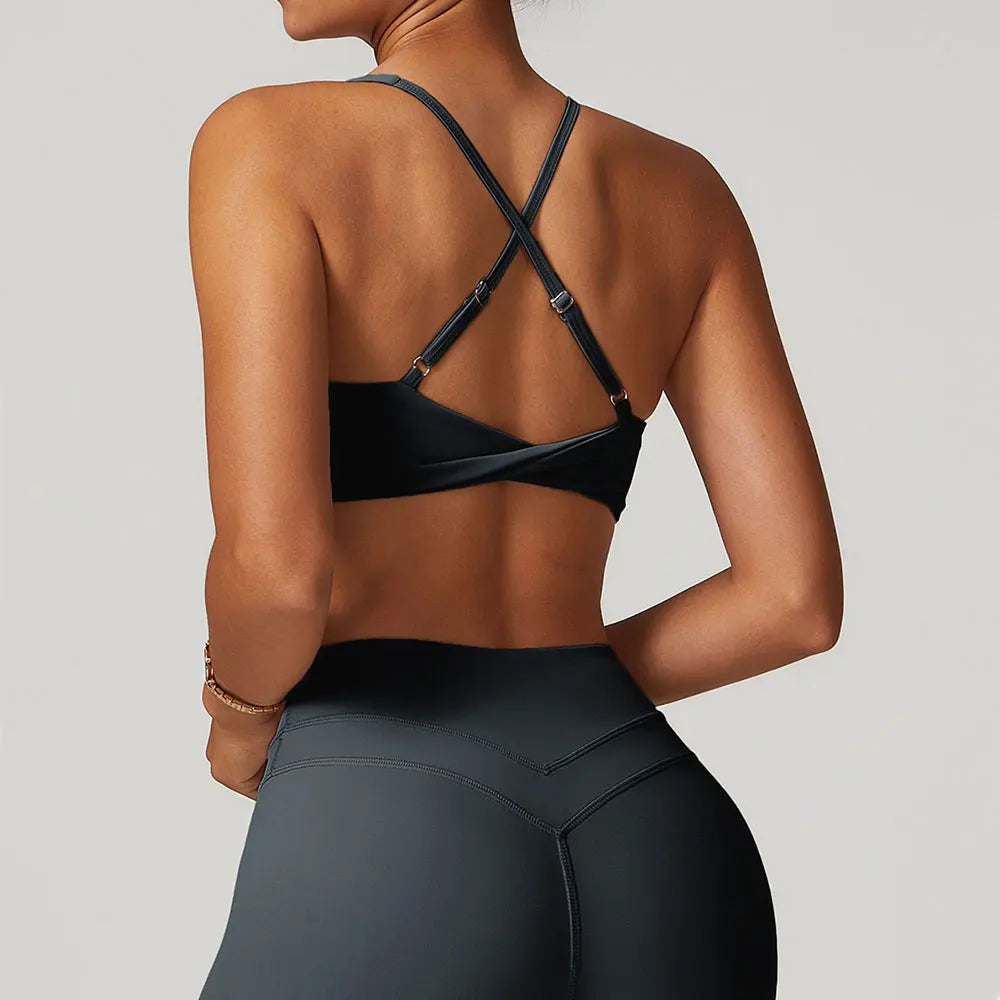 mikeyoga Women Sports Bra Gym Push Up Bra Running Bralette Yoga Top Stretch Underwear Workout Fitness Tank Top Women Sports Vest