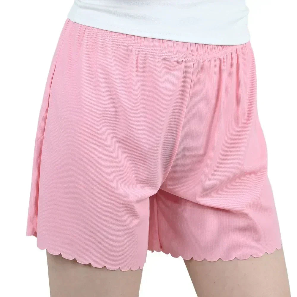 1pcs Women's Summer Thin Ice Silk Safety Pants Woman Shorts Female Loose L-7XL shorts plus Size Ice Silk Safe Pants Pajama