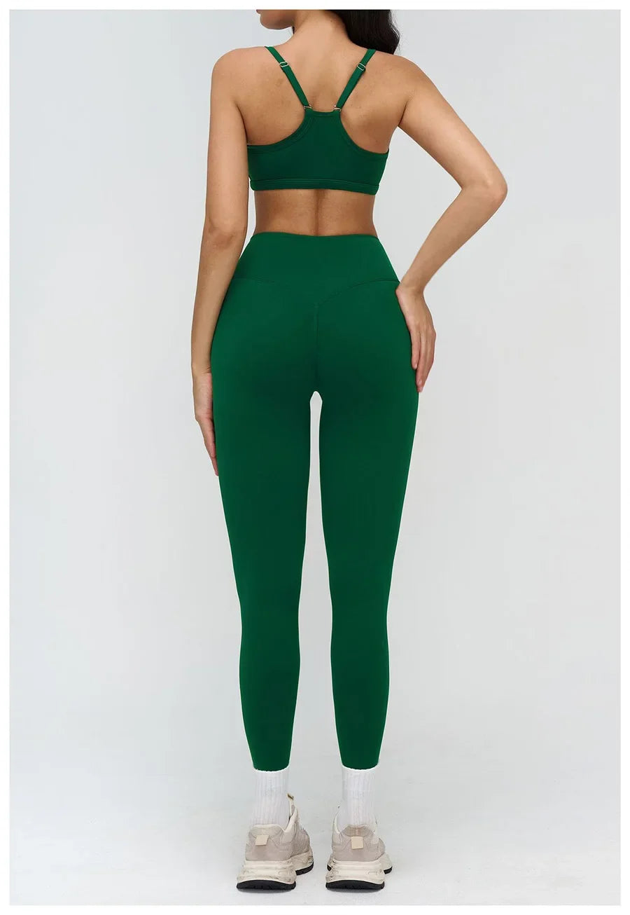 Yoga Clothes Set 2PCS Gym Crop Top Women Outfits Sports Bra High Waist Legging Fitness Suit Running Workout Tracksuit Sportswear