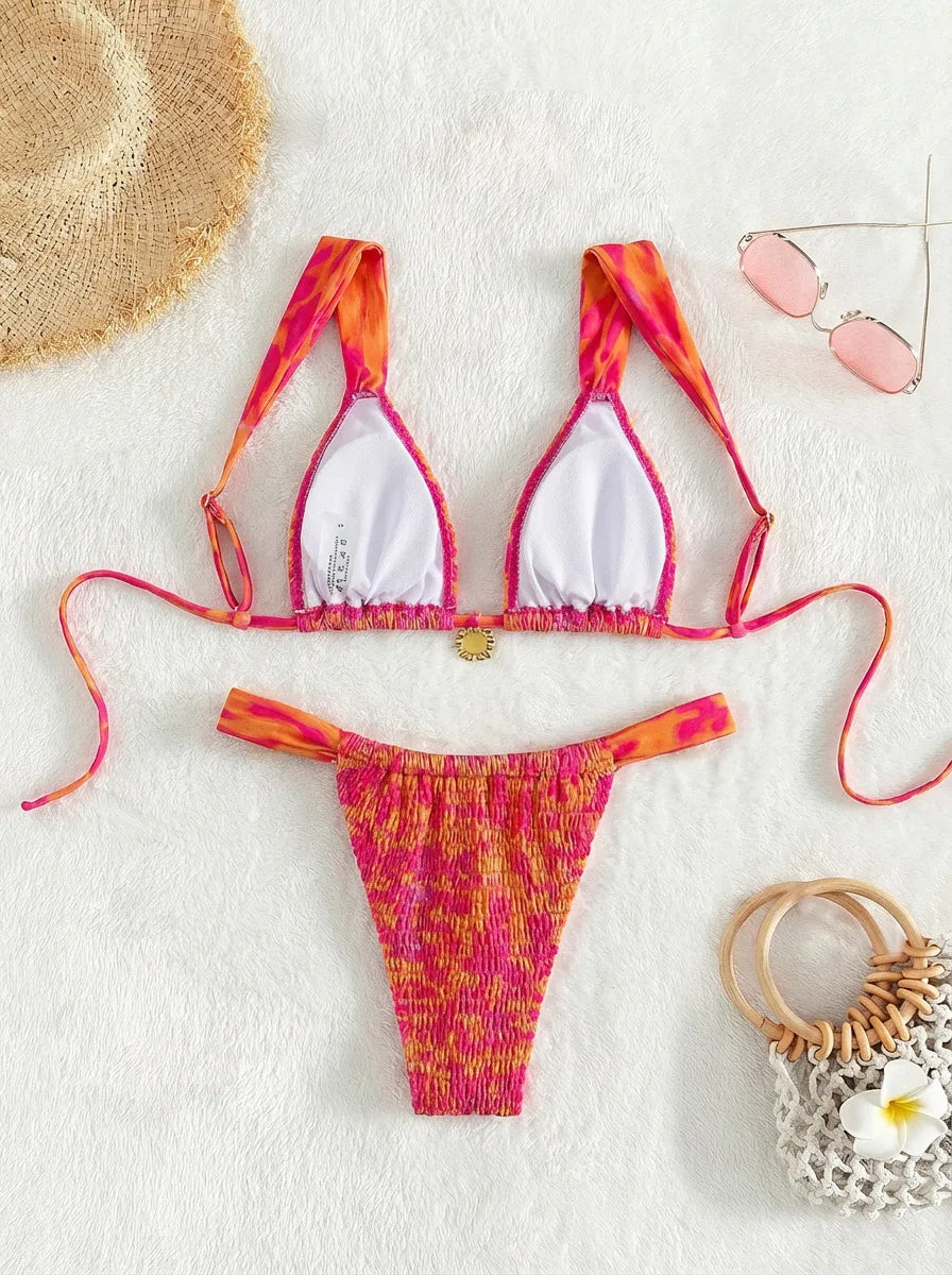 2026 Sexy Print Bikini Trend Swimsuit For Women Bikinis Sets Thong Swimwear Micro Feminine Bathing Suit Swim Beach Wear Monokini