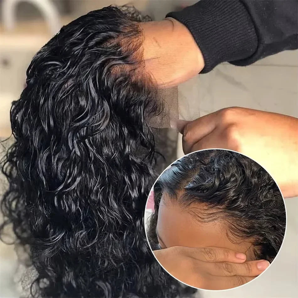 Curly Human Hair Pre Plucked Short BOB Wig 200% Density 13x4 HD Lace Front Wig Human Hair Deep Wave Brazilian Lace Frontal Wig