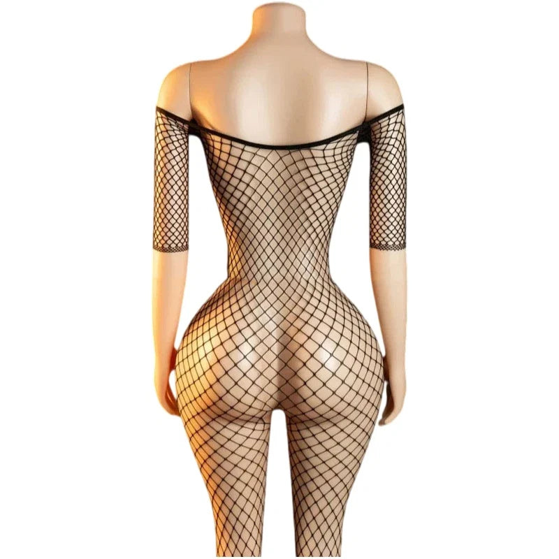 Sexy Crotchless Lingerie Teddies Women Erotic Outfit Transparent Fishnet Bodysuit Cosplay Costume Sexy Babydoll HotBodystockings