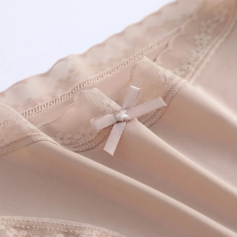 3Pcs/Set Women Ice Silk Seamless Briefs Sexy Comfortable Stretchy Semi Sheer French-Cut Panties Women's Underwear Breathable