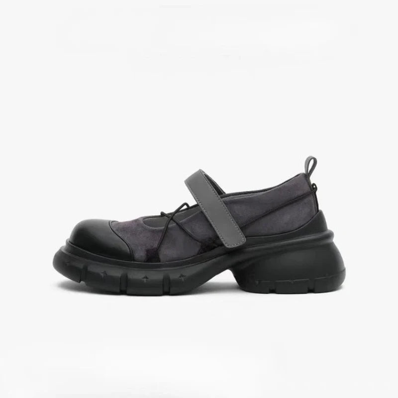 Women's Platform Mary Jane Loafers, Crisscross Strap Chunky Heel Casual Shoes, Sweet & Cool Style for Spring Daily Date & Party