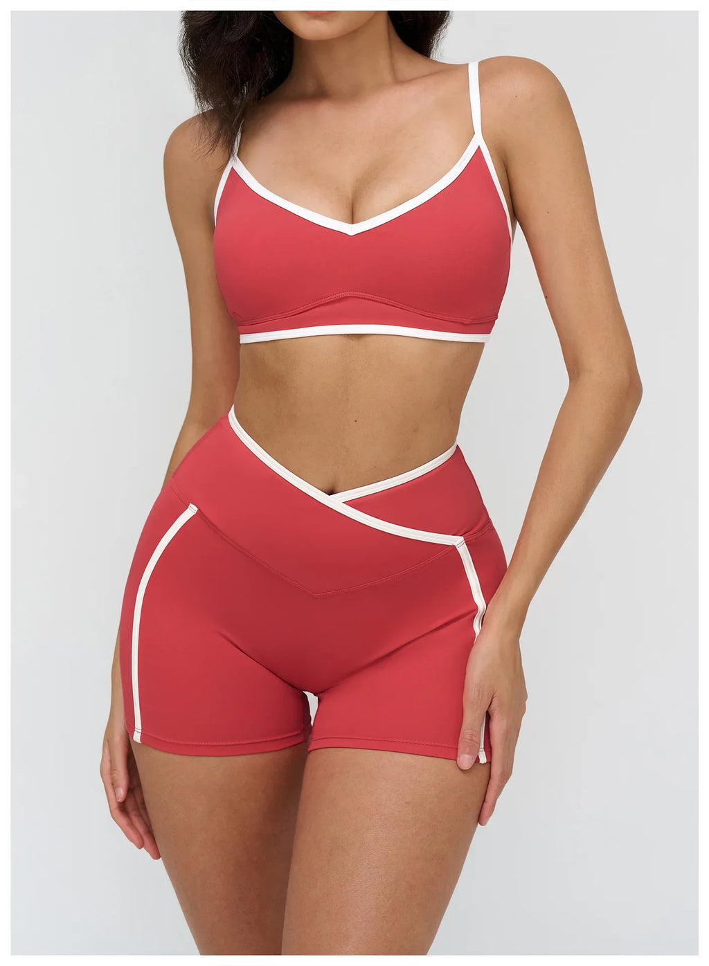 Patchwork Backless Yoga Sets Women Sportswear High Waist Gym Scrunch Bum Shorts Set Female Fitness Sports Suit Workout Clothes