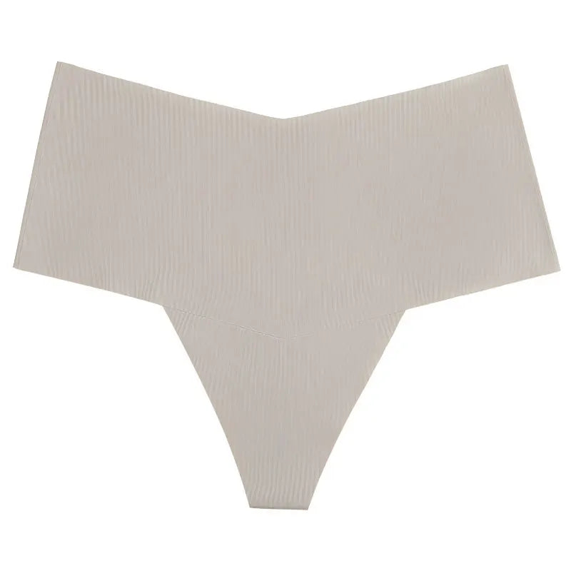 Ice Silk Women Panties Sexy Thong Briefs Yoga Seamless G String Quick Drying Underwear Simple Mid Waist Traceless Thin Sports