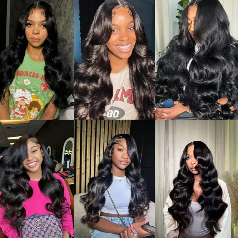 13x6 Body Wave Lace frontal Wig  Human Hair Pre Plucked Glueless 13X4 Brazilian Body Wave HD Transparent Lace Wigs For Women