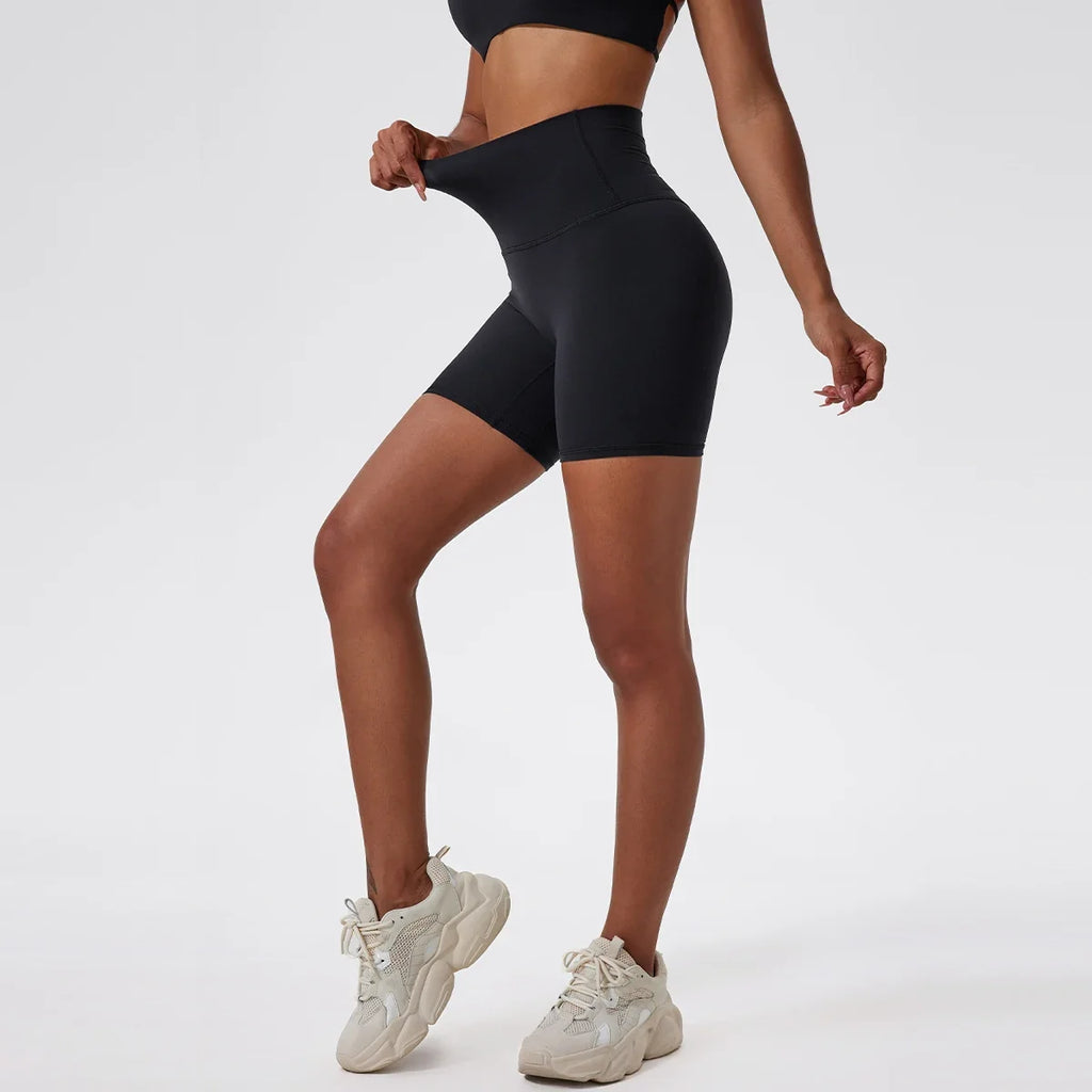 Hearuisavy Summer Soft Sports Shorts Buttock Lift Gym Leggings Women High Waist Yoga Shorts Women Running Cycling Workout Shorts