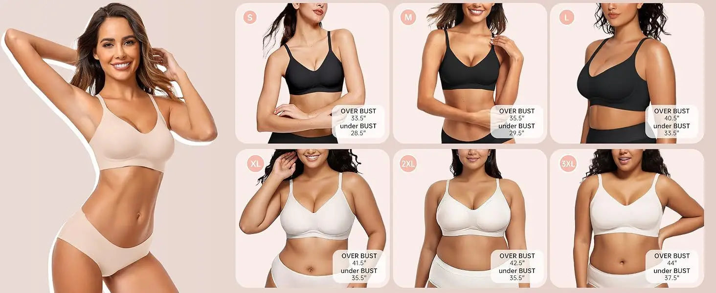 Women's Wire-Free Seamless Bra 3/4 Cup Thin Molded Cup Soft Support Bra Comfortable Breathable and beauty Smooth Bra Push-Up