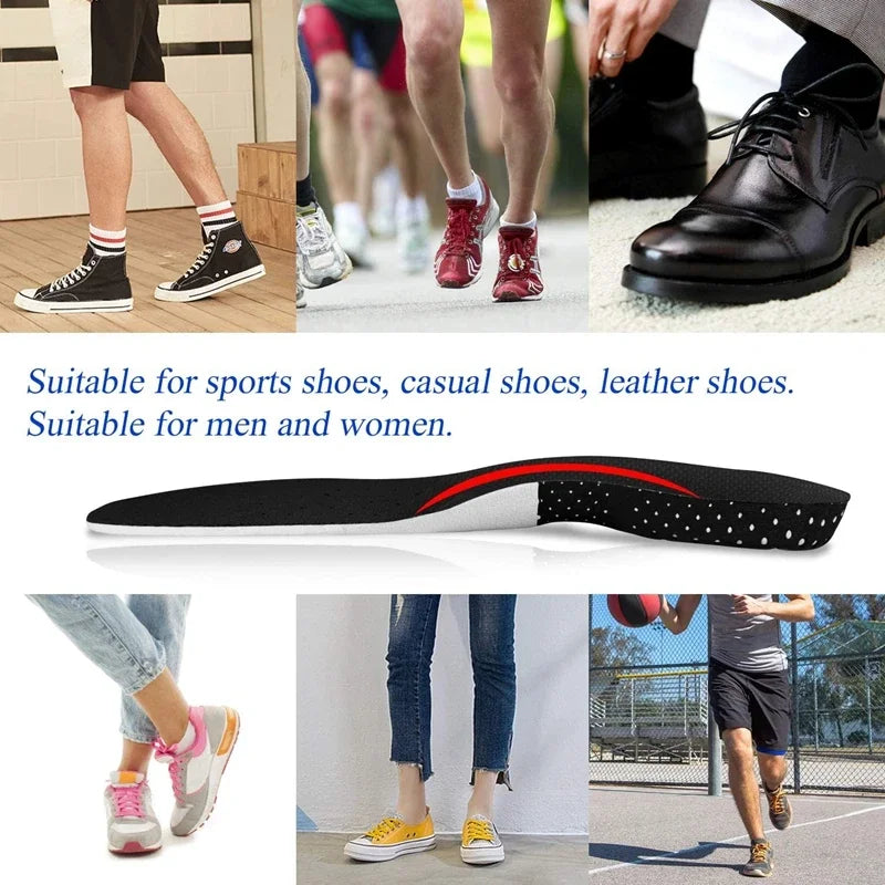 1Pair Orthopedic Insoles Memory Foam Cushion Gel Insole Silicone Arch Support Pads Sport Shoe Pad Soft Running Insert