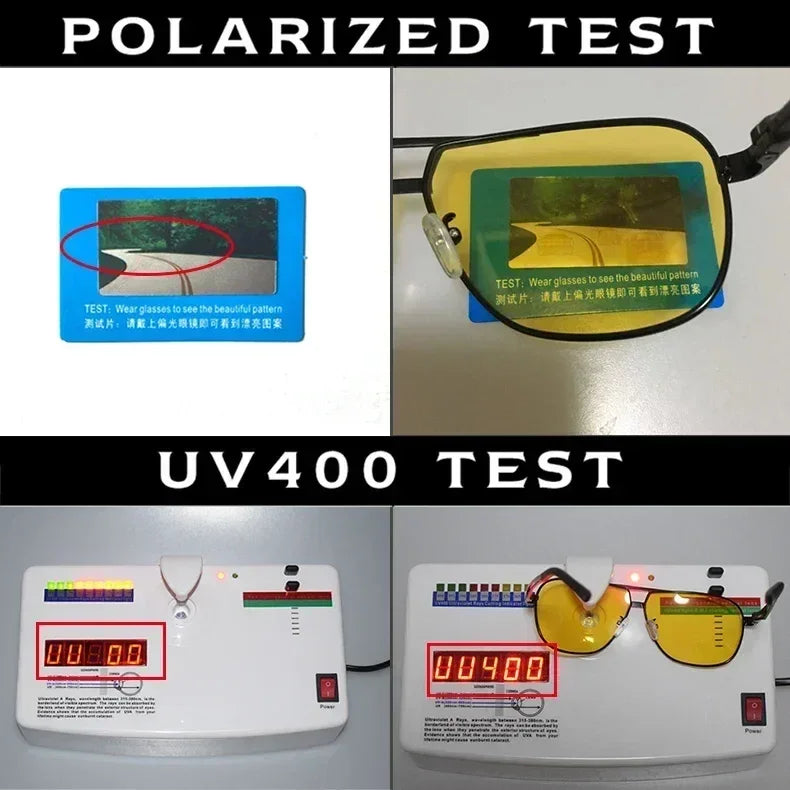 2024 UV400 Polarized Sunglasses Men Women Outdoor Discoloration Eyewear Men Trendy Photochromic Night Vision Sun Glasses