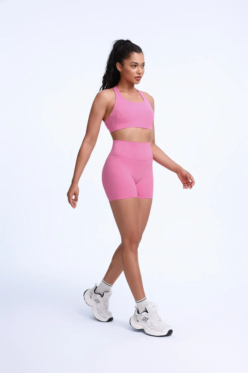 DIAS FIT JOY Cloud feeling wide shoulder strap cross beauty back removable padding sports bra Pilates cycling fitness