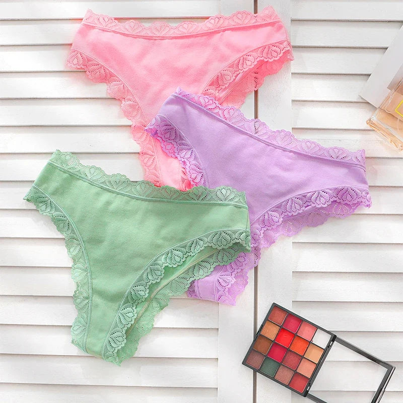 3pcs/Set Soft Seamless Lady Briefs Breathable Comfortable Female Underpants Sexy Lingerie Elegant Women's Panties Underwear