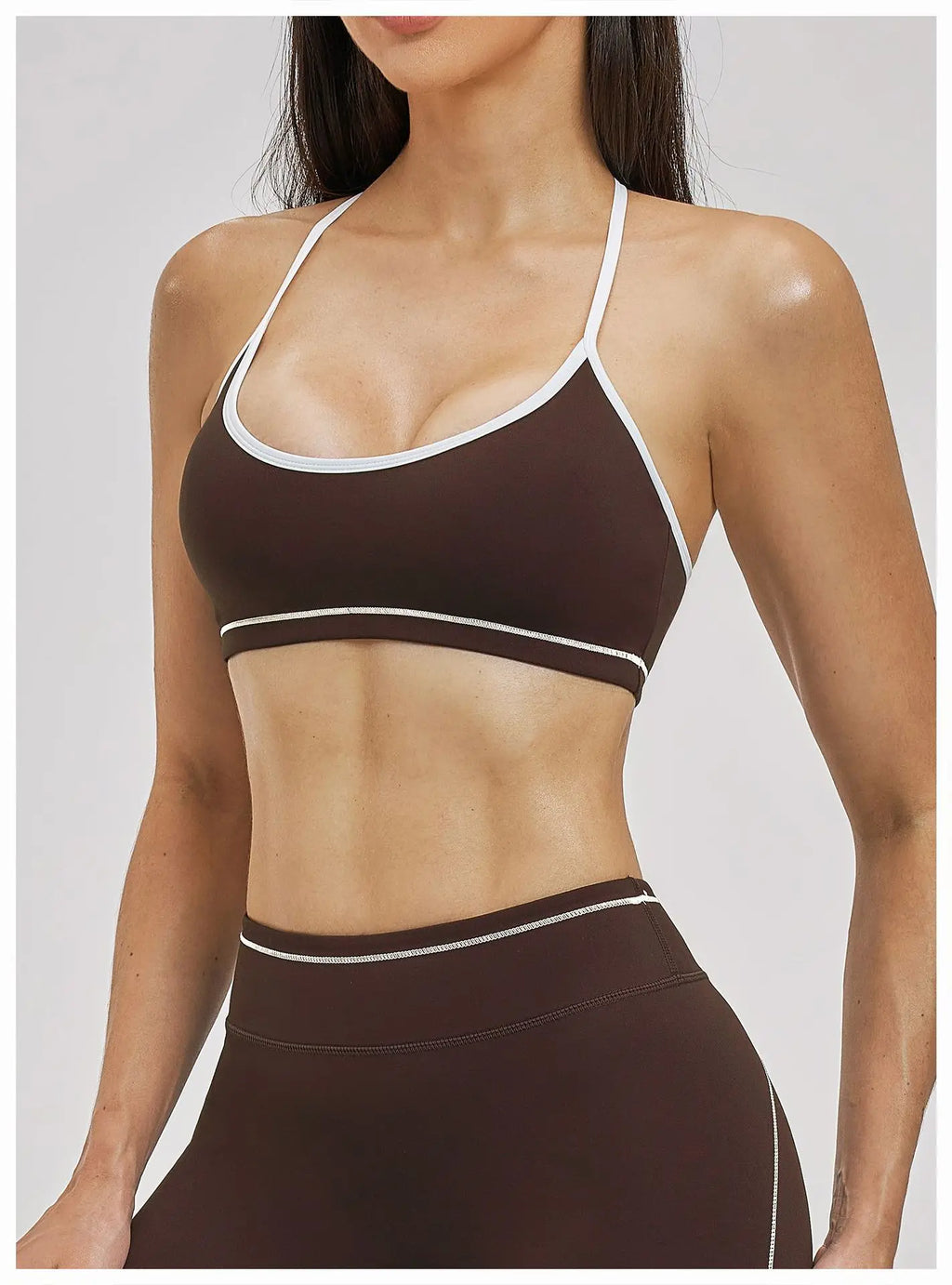 Yoga Bra U-Shaped Adjustable Shoulder Strap Cross Back Women Fitness Sports Bra Top Gym Yoga Athletic Tight Workout Jog Soft Pad
