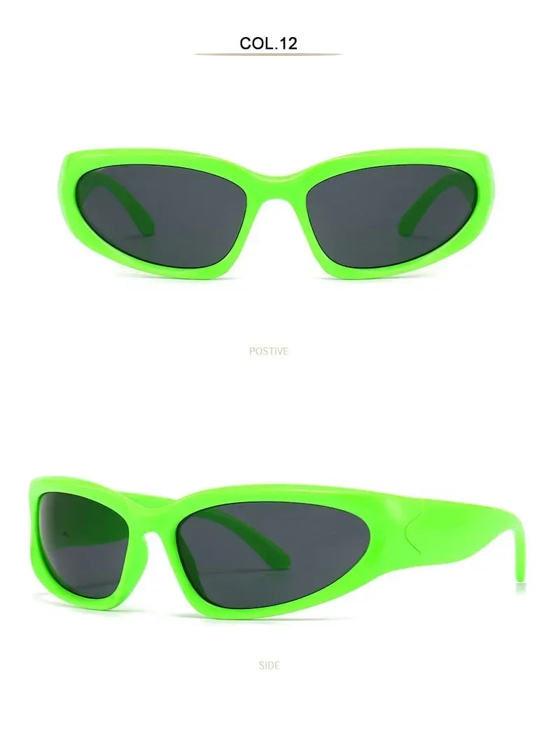 Unique Y2K Designer Luxury Sunglasses Women Rectangle Big Frame Sun Glasses For Men Outdoor UV Protection Classic 2000S Black Sh