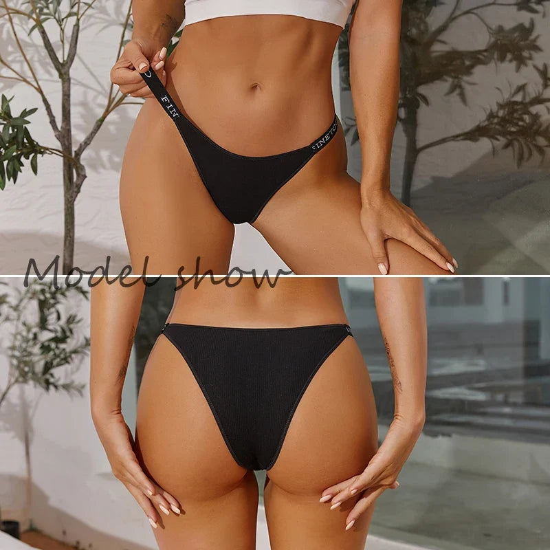 3Pcs/set Low Waist Brazilian Panties Women Cotton Bikini Panties M-XL Lady Comfortable Underwear Female Soft Underpants Lingerie