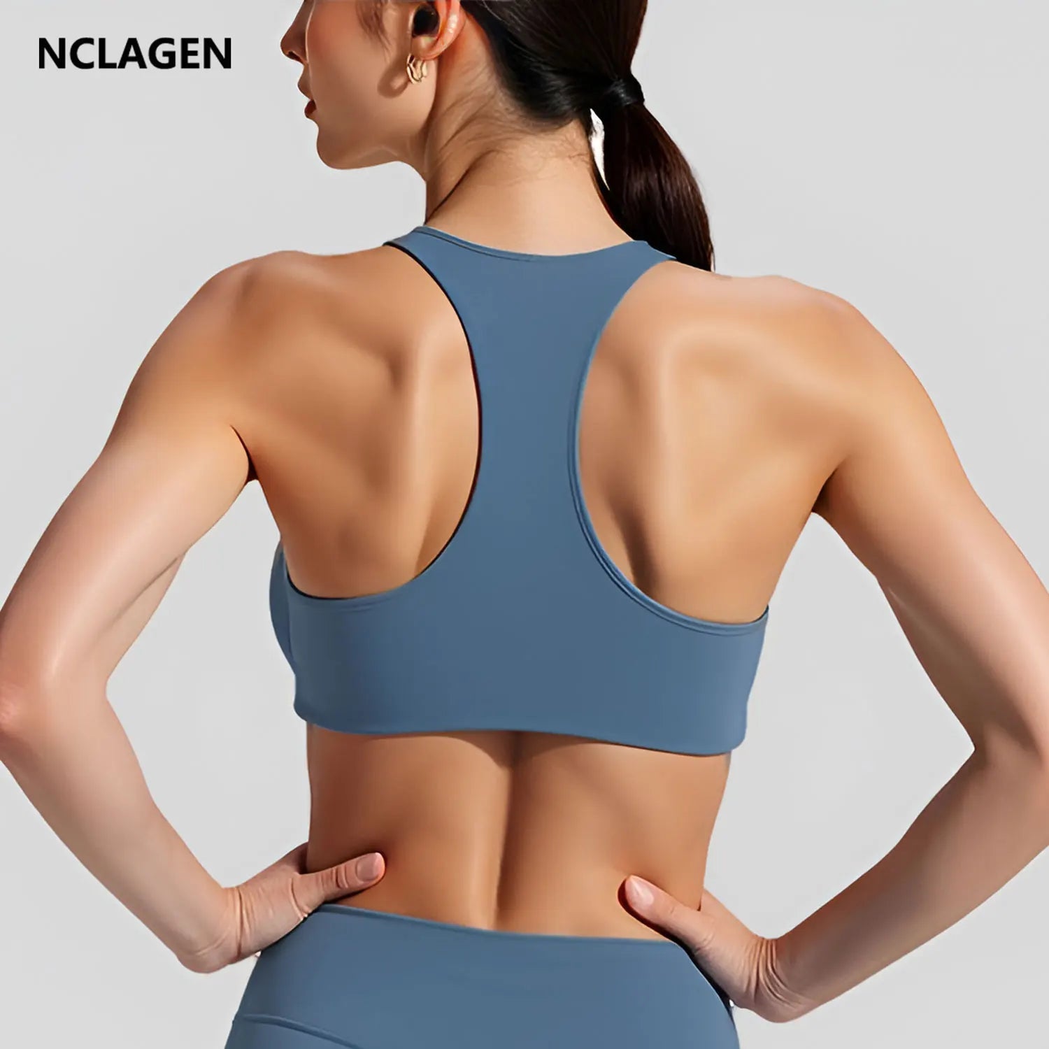 NCLAGEN Softmotion Bralette Sports Bra High Support Women's Gym Clothes Pilates Yoga Tank Tops Y-back Push Up Fitness Underwear