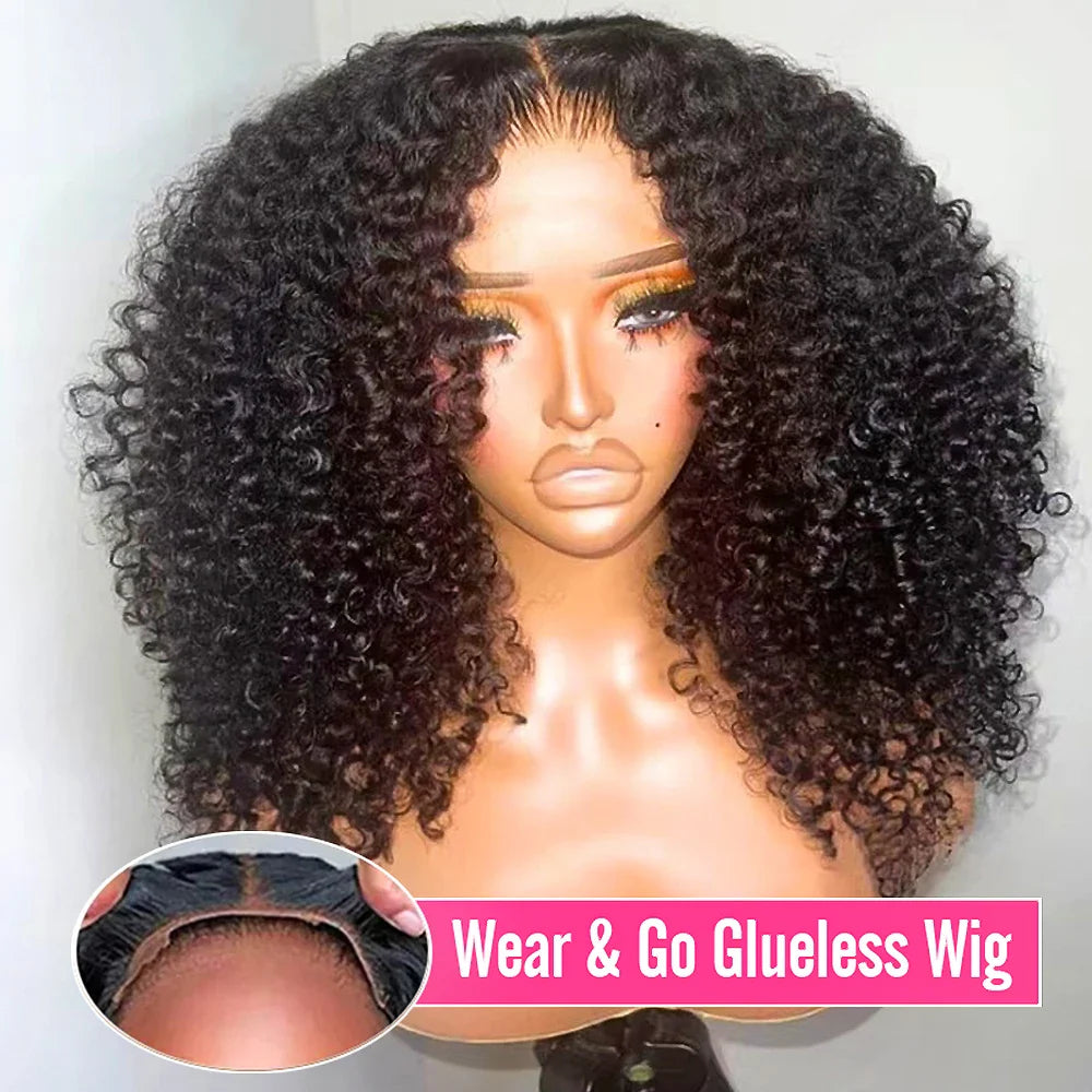 250% Kinky Curly Wigs Human Hair Afro Curly 13x6 HD Lace Frontal Wig Wear Go Glueless 5x5 Lace Front Human Hair Wigs on Sale