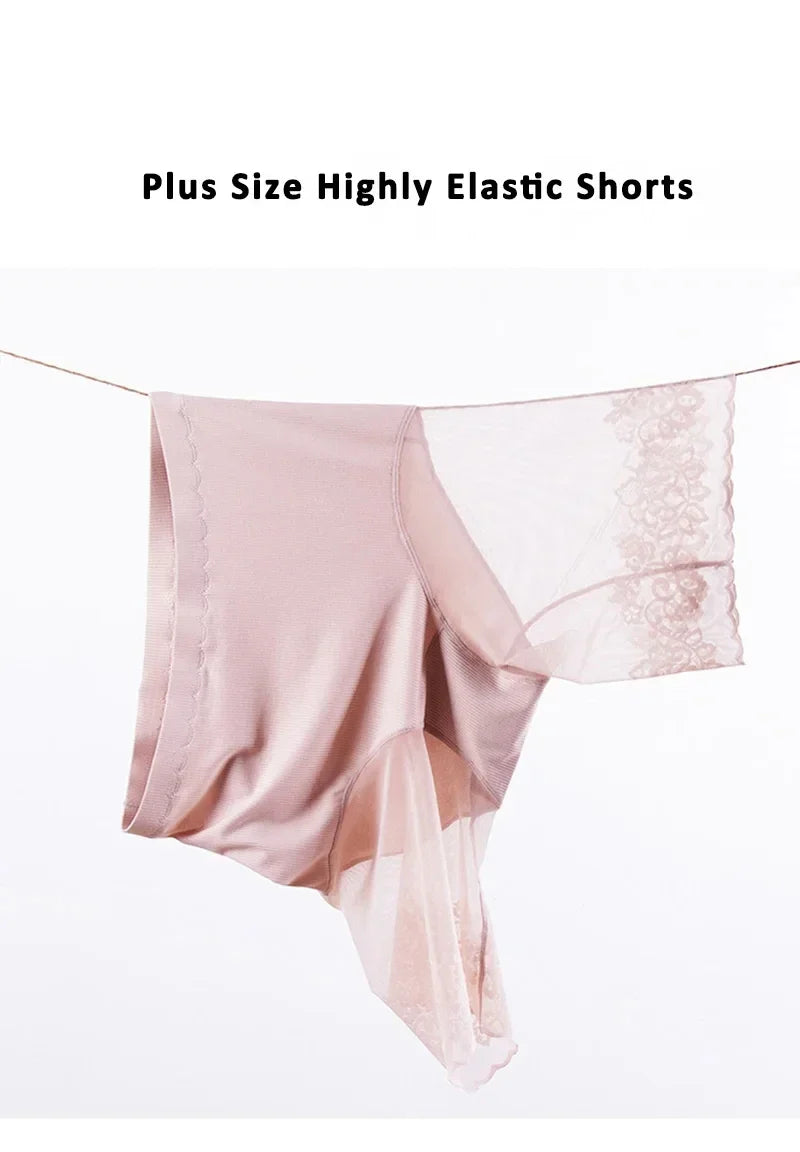 60-115 KG Plus Size Safety Short Pants Summer Women Seamless Underskirt Shorts Anti Rub Thigh Boyshorts Sexy Lace Women Boxers