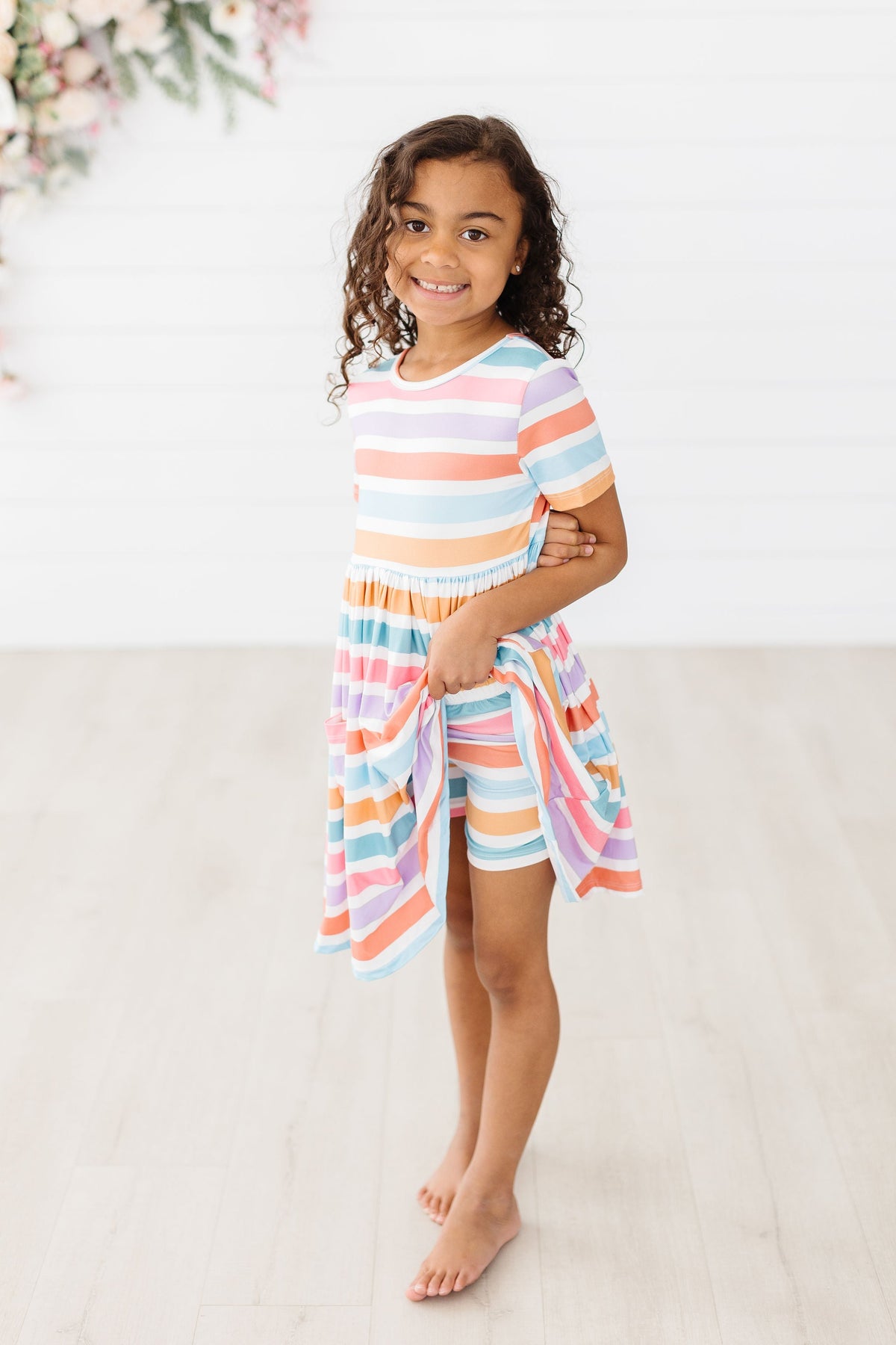 Spring Stripes S/S Pocket Twirl Dress