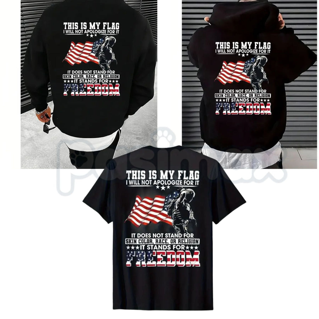 Stand for Freedom Shirt – Bold Slogan Graphic Hoodie & Casual Regular Fit Liberty Sweatshirt