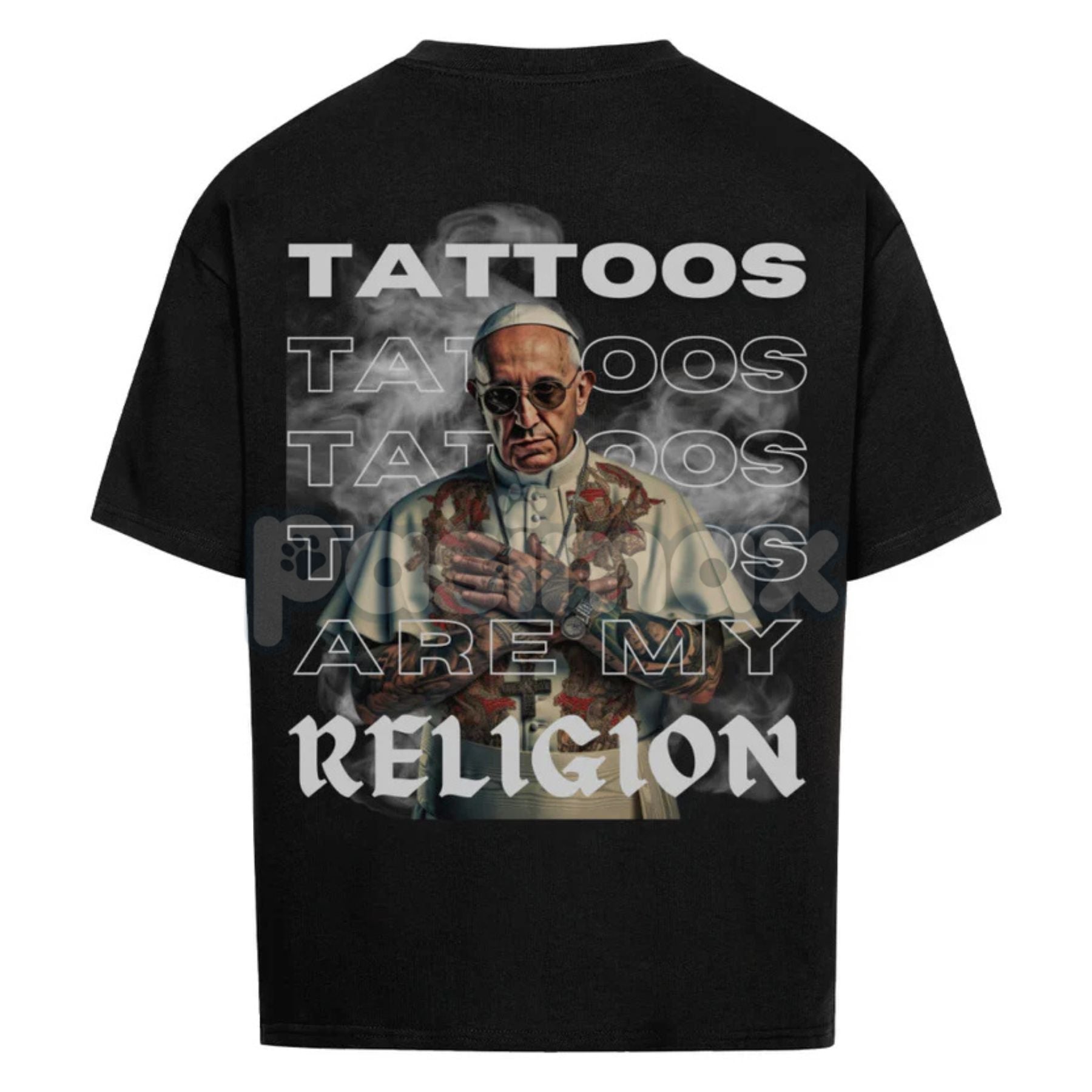 "Tattoos Are My Religion" Tattooed Priest T-Shirt - Men's Edgy Graphic Tee, Controversial Slogan Apparel, Tattoo Culture Gift