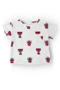 Texas Tech White Raider Red Ruffle Pocket Tee