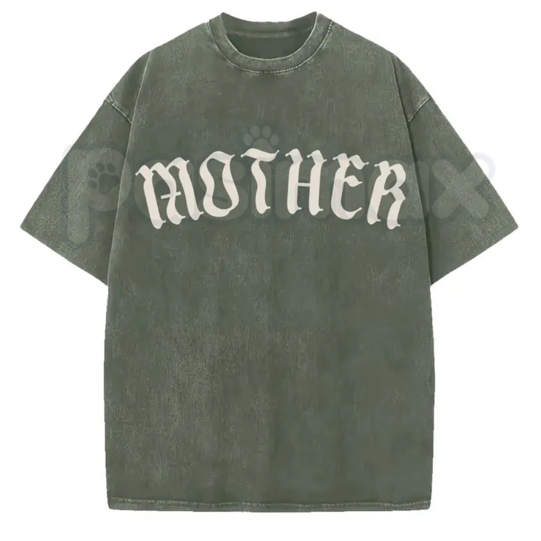 The Matriarch: Mother Gothic Washed Tee – Dark Mystic Graphic Shirt, Vintage Distressed Heavy Cotton Top