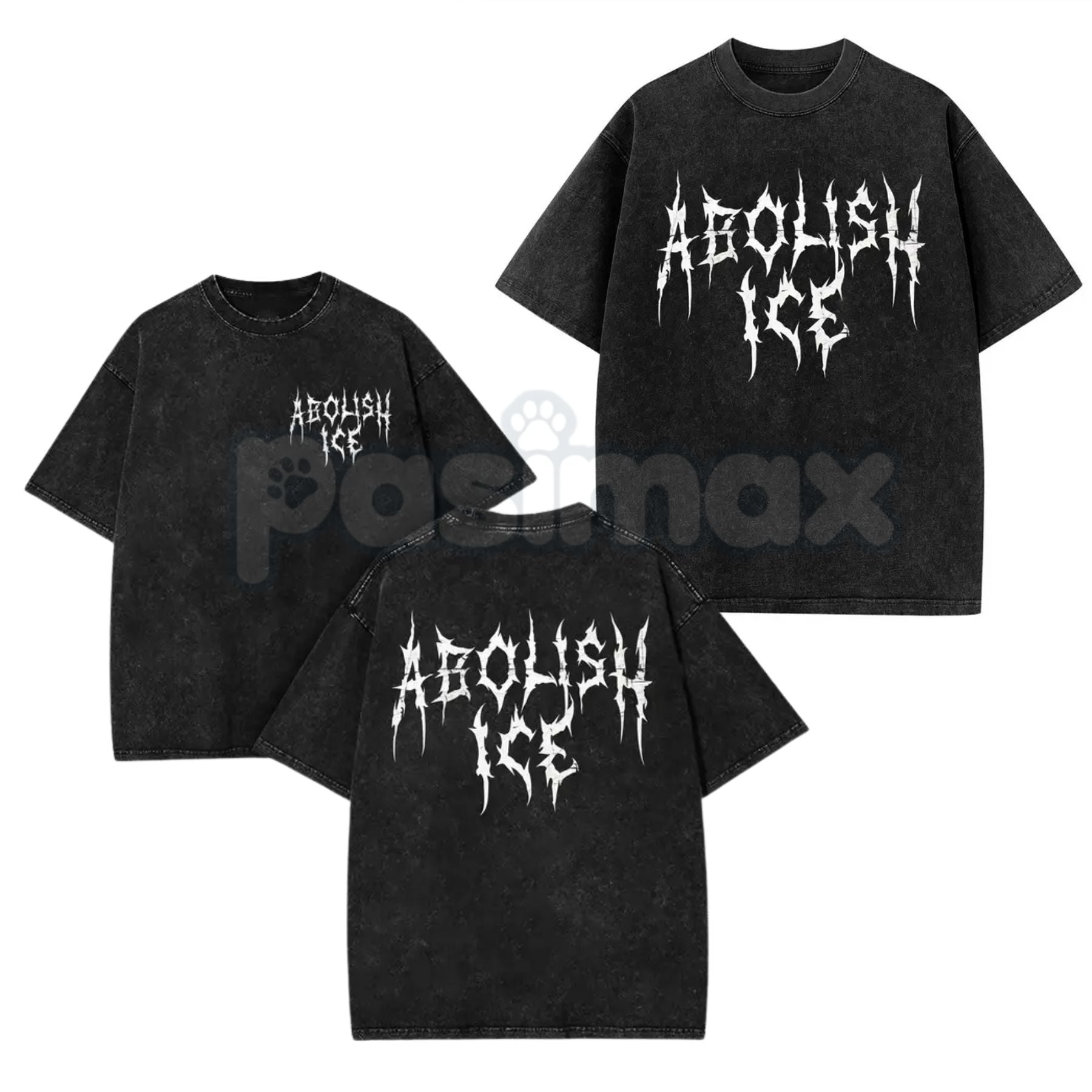 The Resistance Tour: ABOLISH ICE Heavy Metal Tee – Vintage Washed Distressed Streetwear, Radical Activist Graphic Top