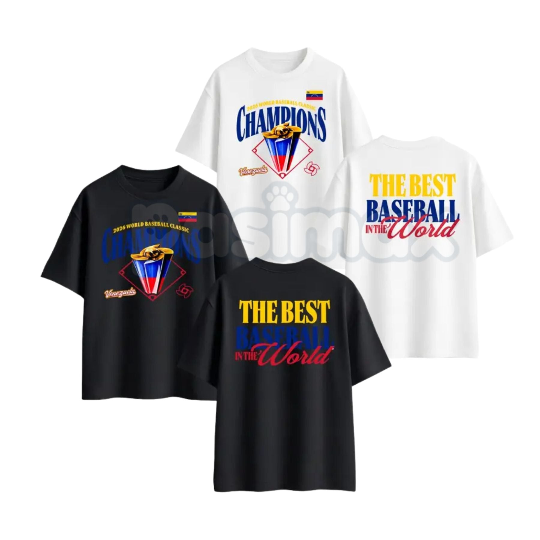 Venezuela "2026 Baseball Champions" T-Shirt – The Best Baseball in the World Graphic Tee, Premium 100% Cotton Team Venezuela Top, Soft Lived-In Heavyweight Vinotinto Shirt, Made in USA