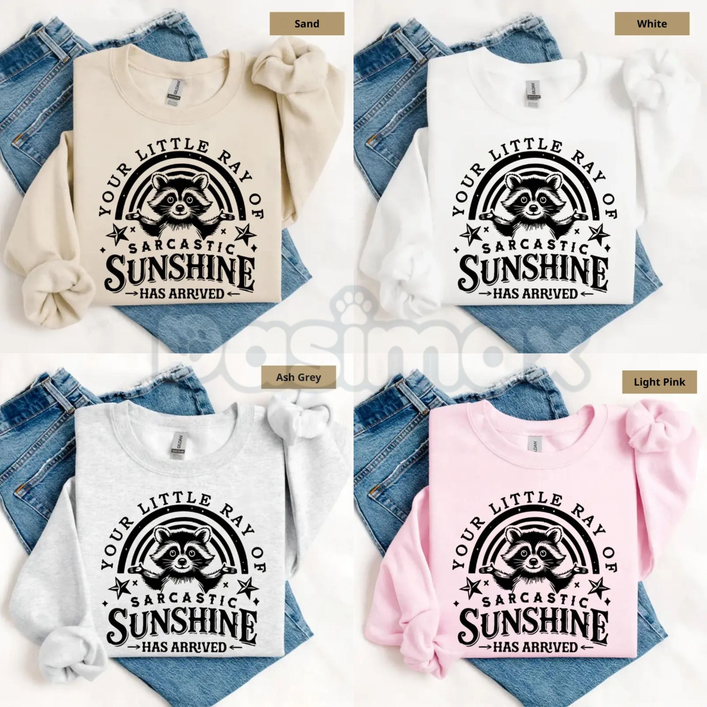 Your Little Ray Of Sarcastic Sunshine Sweatshirt | Funny Sassy Quote Crewneck | Retro Sun Graphic Pullover | Witty Sarcastic Shirt for Women | Sassy Aesthetic Jumper | Irony Inspired Streetwear Top