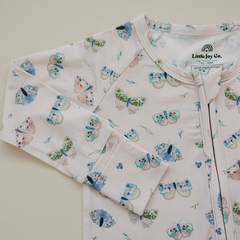 Luna Moths Bamboo Zippy Pajamas