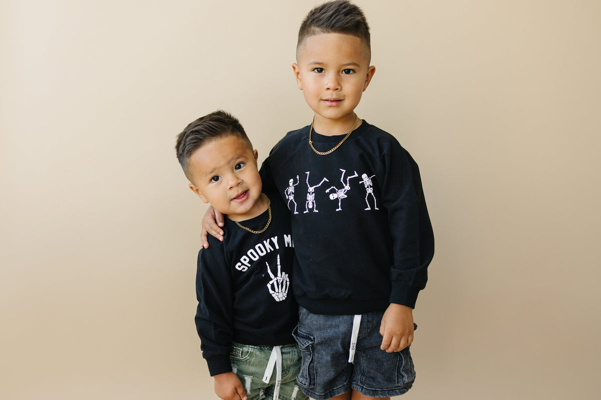 Organic Cotton Dancing Skeletons Crewneck Sweatshirt