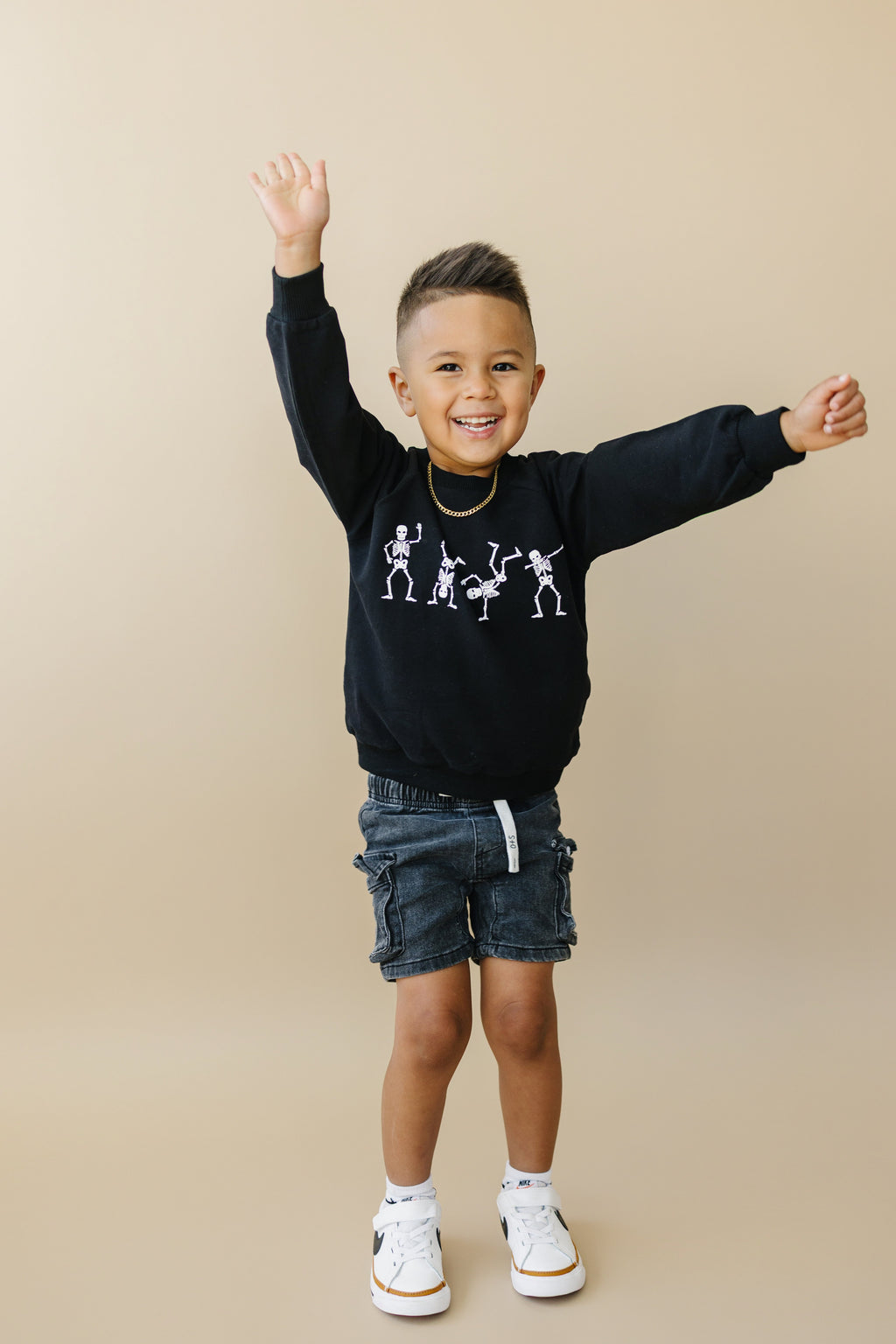 Organic Cotton Dancing Skeletons Crewneck Sweatshirt