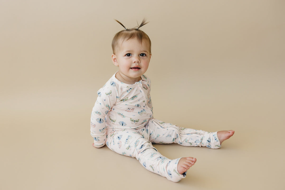 Luna Moths Bamboo Zippy Pajamas