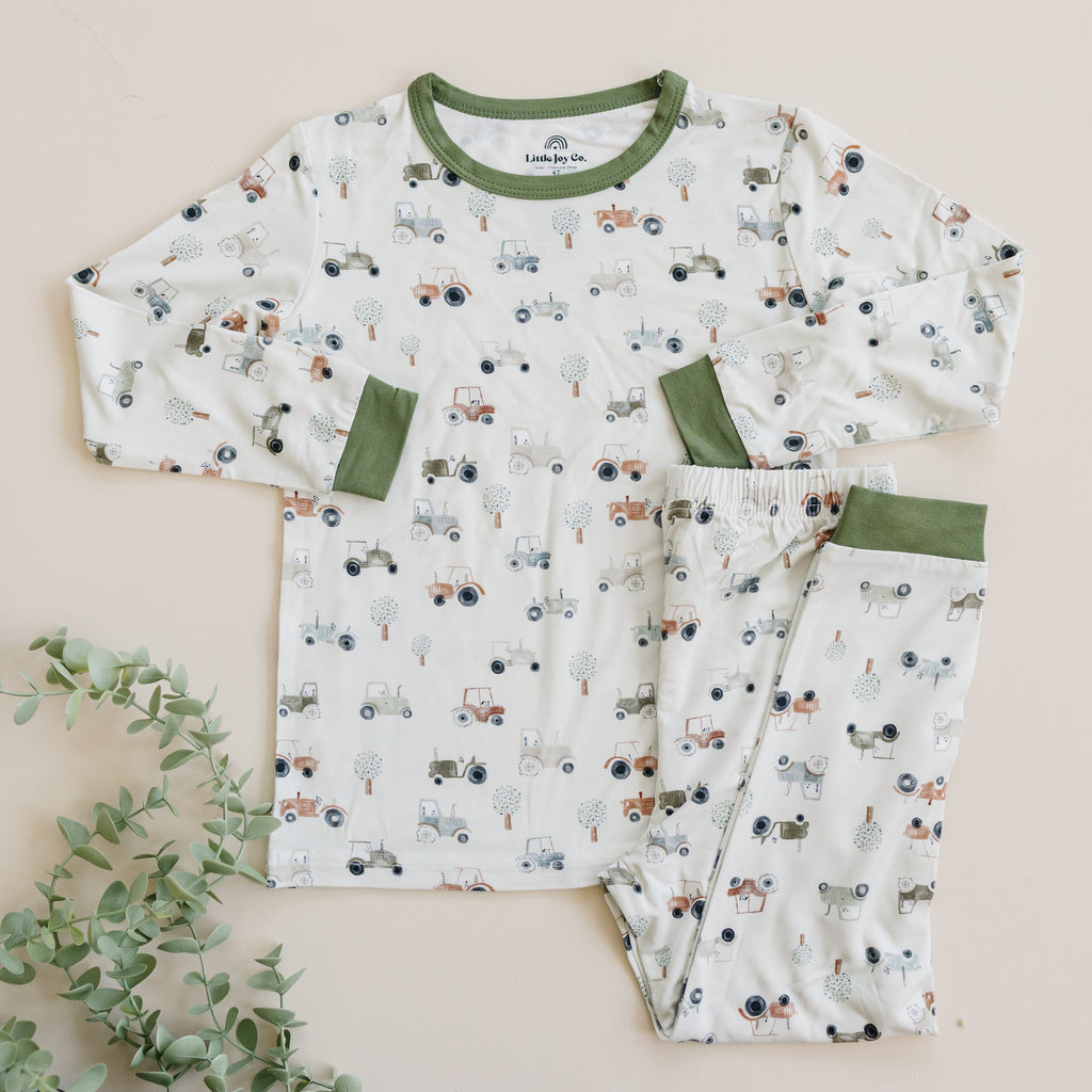 Tiny Tractors 2pc Bamboo Pajamas