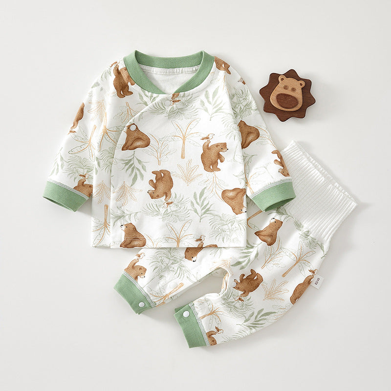 Baby Set Spring Autumn High-Waisted Pure Cotton Class A Set